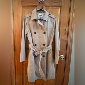OLD NAVY women’s taupe color trench coat - size small - brown buttons